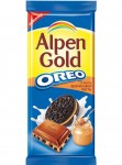 Шоколад, Alpen Gold (Альпен гольд) 95 г Орео молочный со вкусом арахисовой пасты