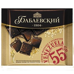 Шоколад, 90 г Бабаевский Венесуэла темный с кунжутом 55% какао